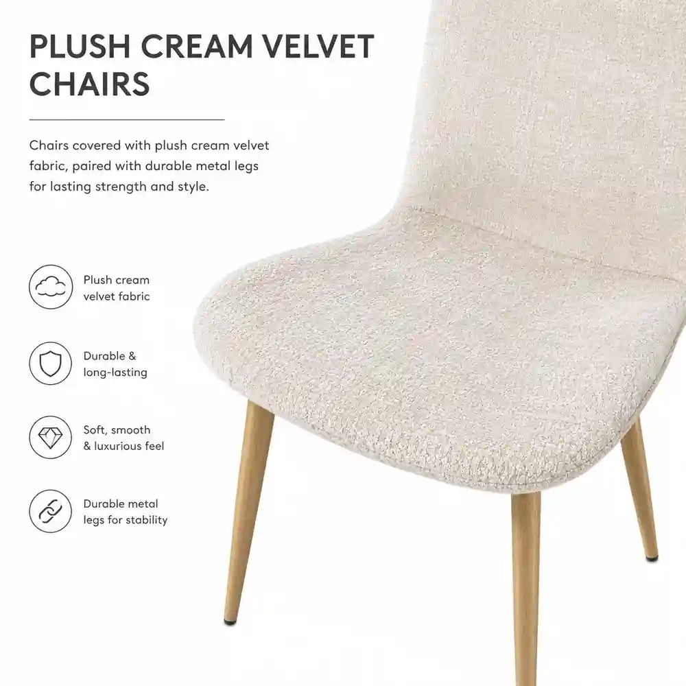 Oslo 5pc Dining Set Beige-Light Oak