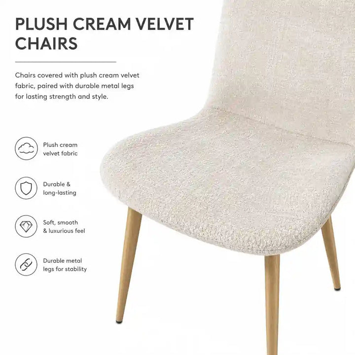 Oslo 5pc Dining Set Beige-Light Oak
