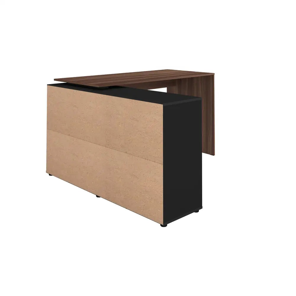 Netro Walnut Brown-Black Office Desk