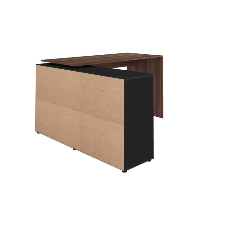 Netro Walnut Brown-Black Office Desk
