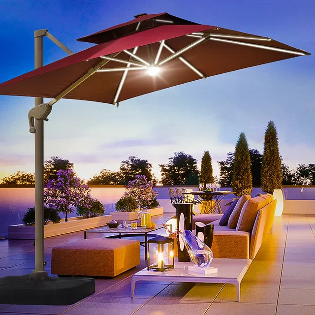 Ohana Patio Cantilever Umbrella with LED Lights