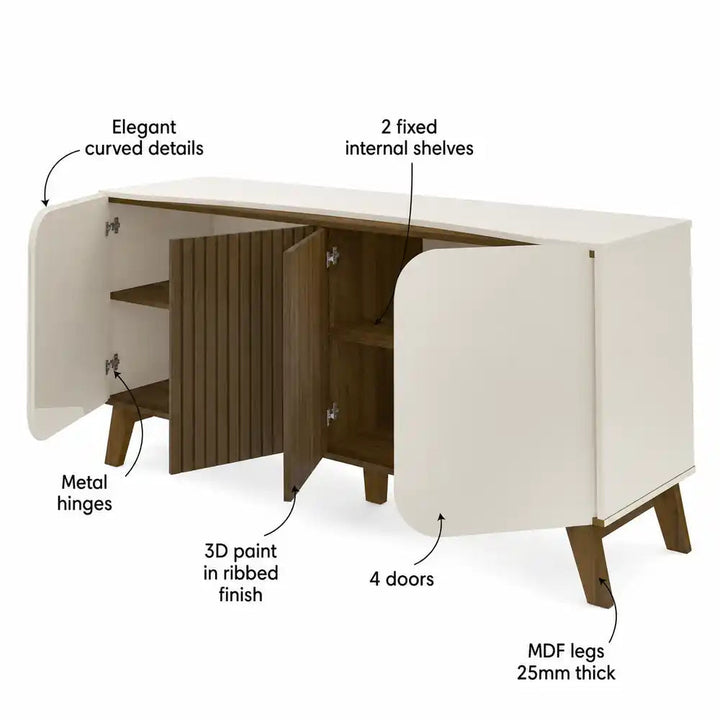 Eliot Elegance Sideboard Pine-Off White