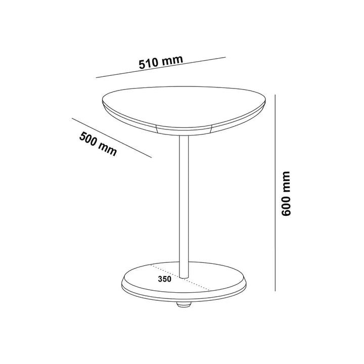Bel High End Table Off White