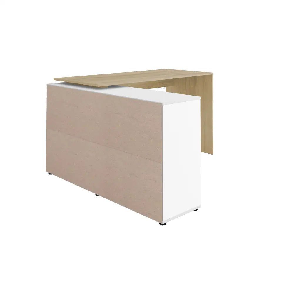Netro Light Oak-White Office Desk