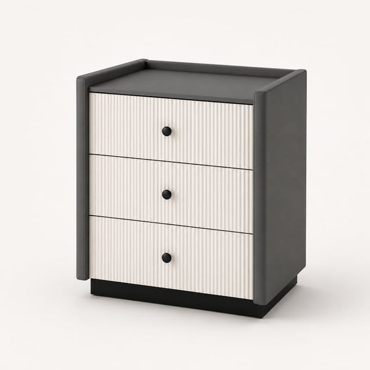 Dana 3-Drawer Ribbed Pedestal
