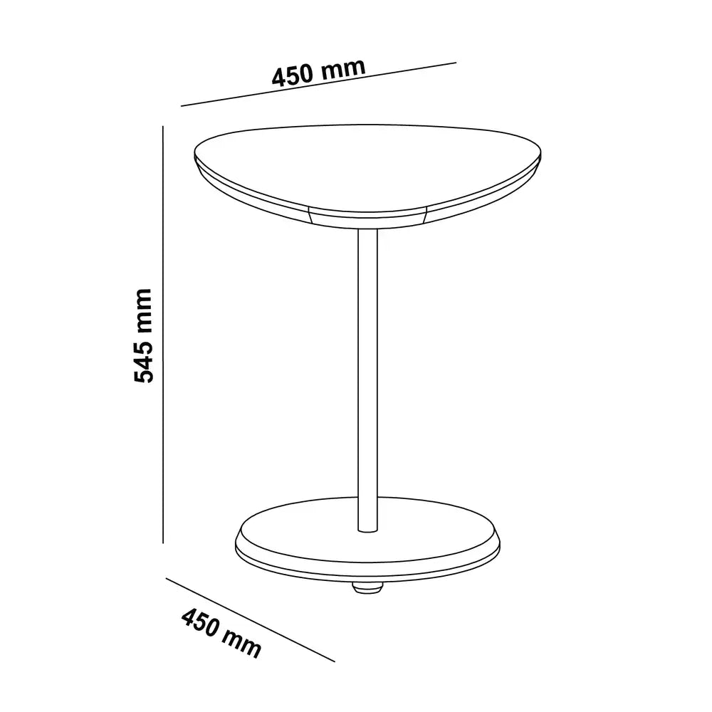 Bel Low End Table Off White