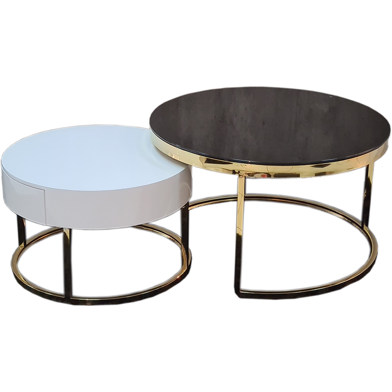 Helsinki Coffee Table Gold And White